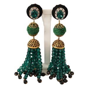Dolce & Gabbana Elegant Crystal Drop Clip-On Women's Earrings